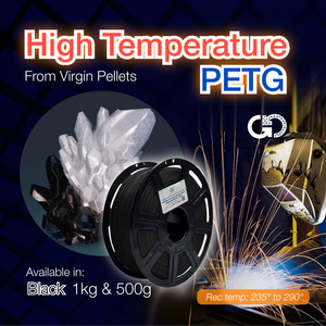 Black: High Temp, Virgin PET-G (*Eject your ABS!!!*)